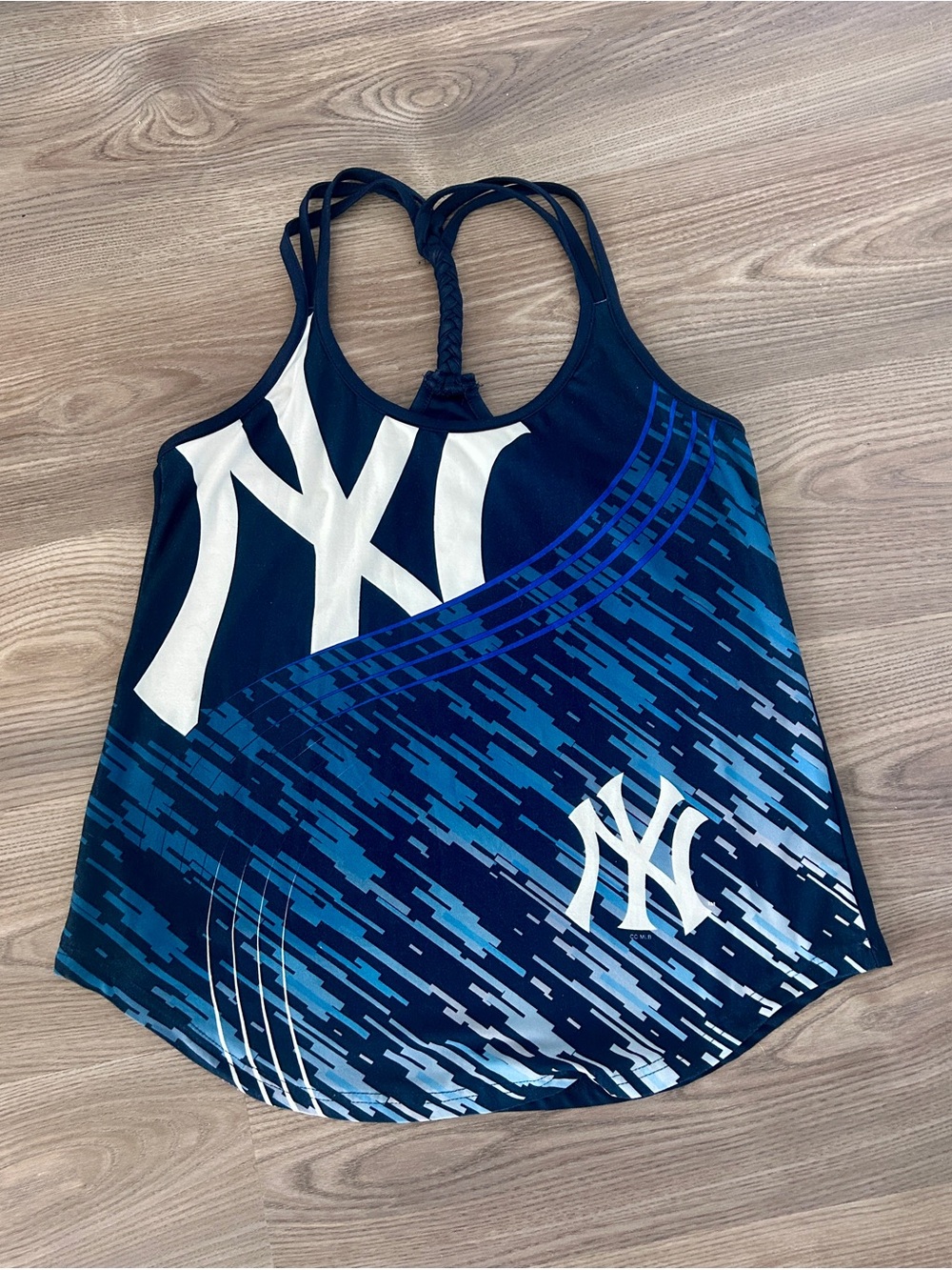 New York Yankees Navy & Light Blue Racerback Tank Top